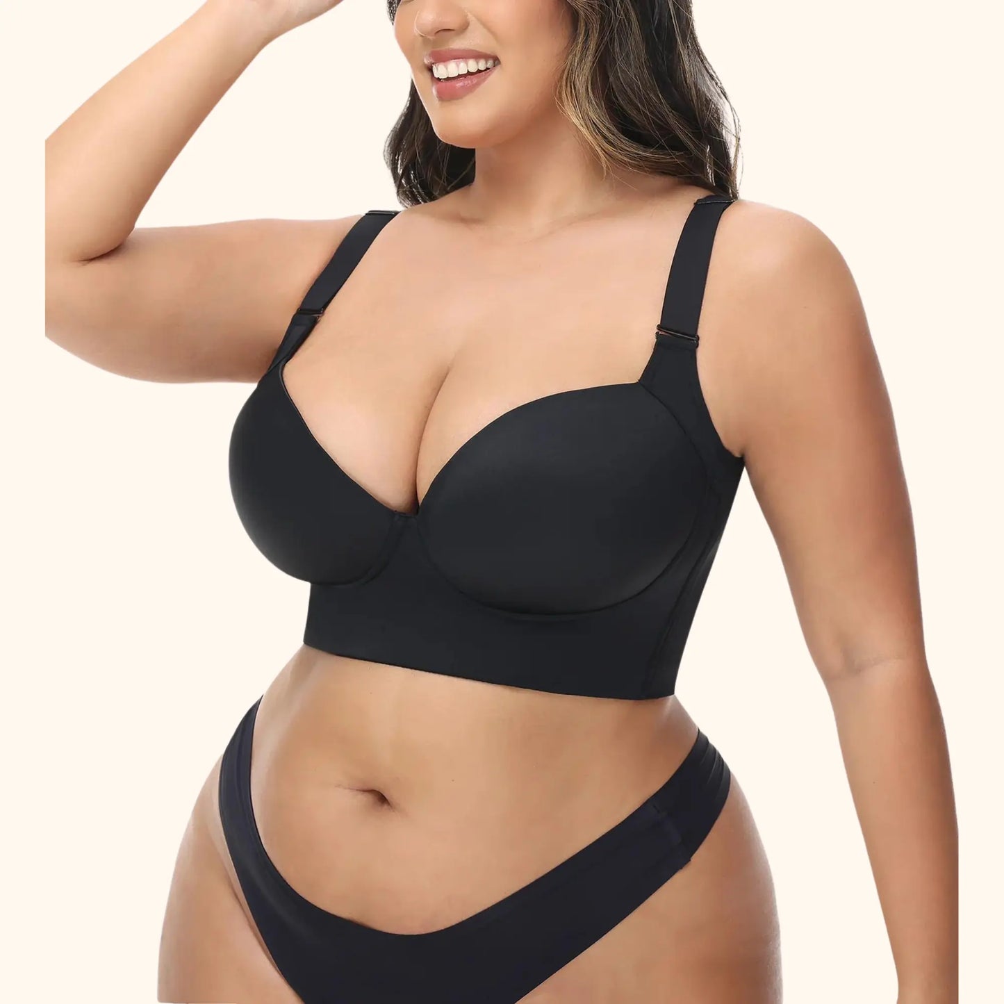 Back Smoothing Bra Black (Buy 1 Get 1 Free)